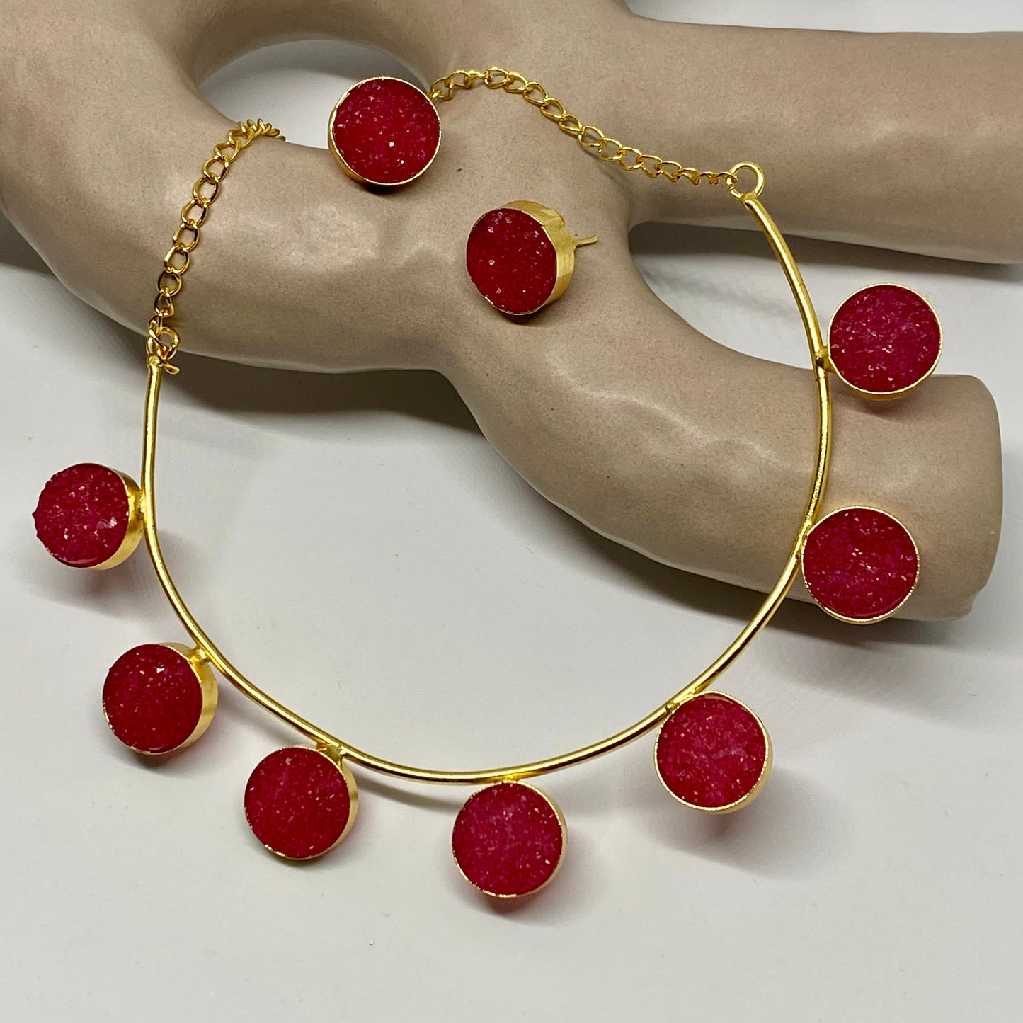 Druzy Stone Chain Set -09