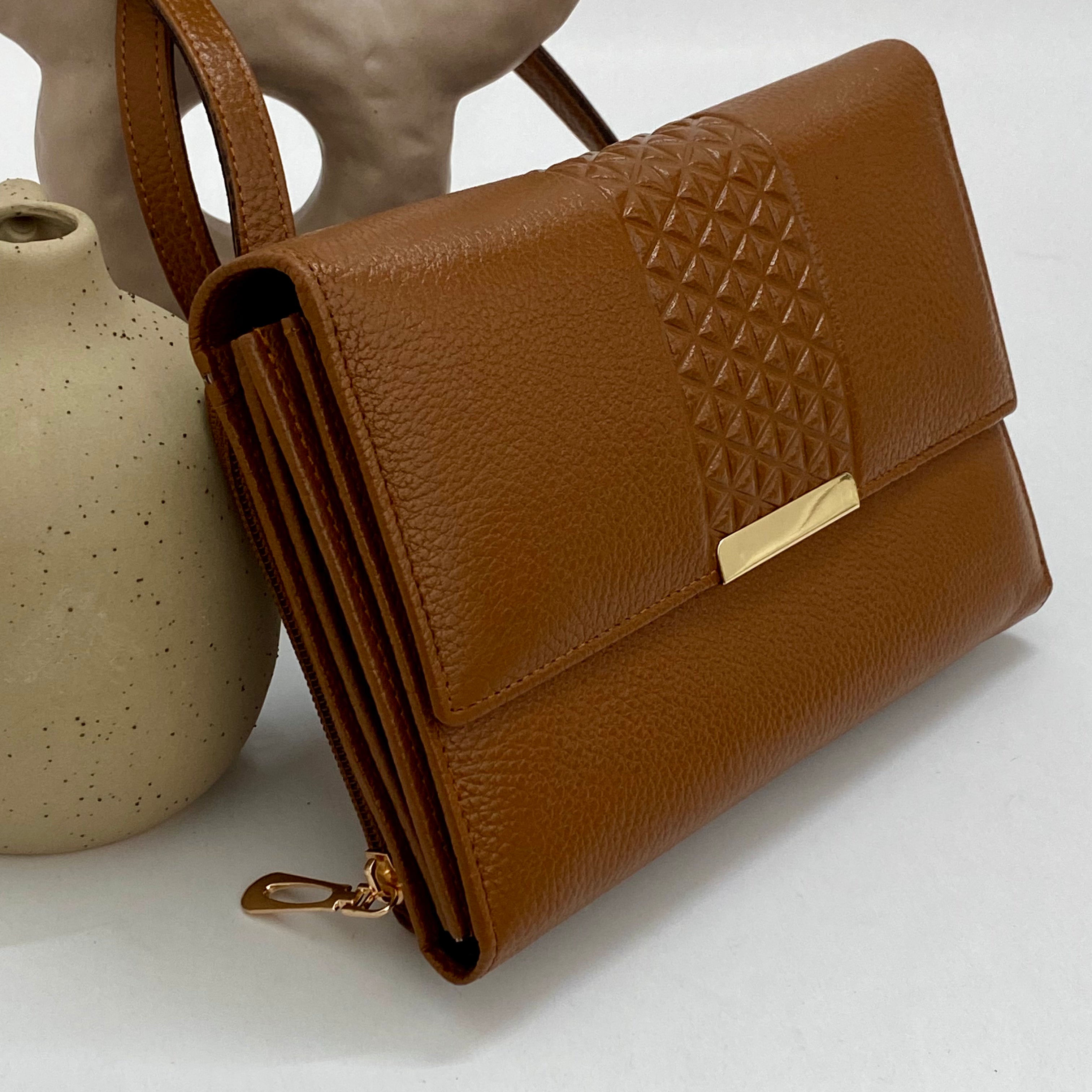 Premium Leather Sling Wallet