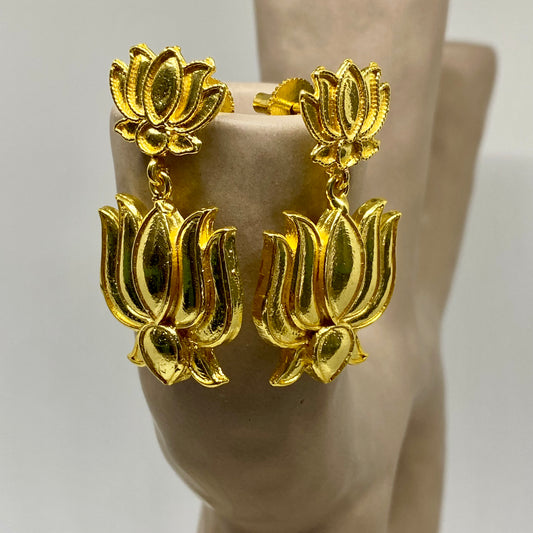 Doule Lotus Earing - S130