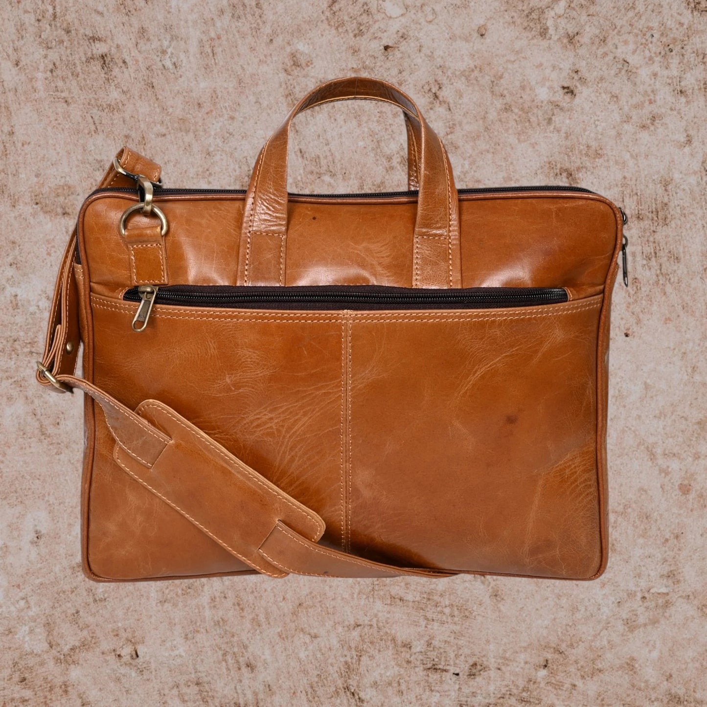 Genuine Polish Leather 15Inch Laptop Sleeve Bag - 04