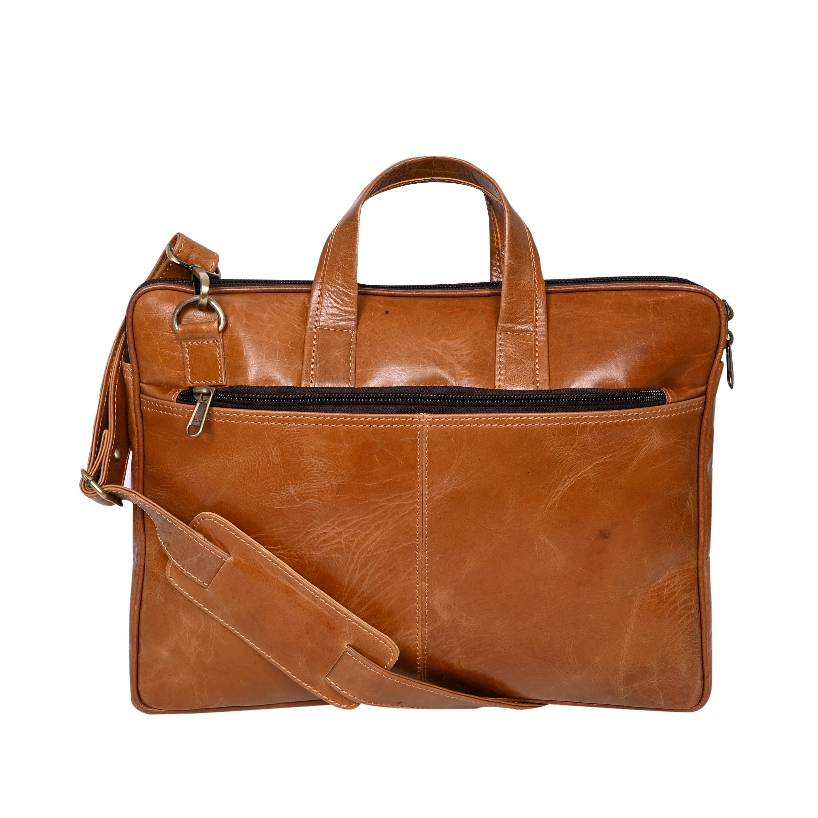 Genuine Polish Leather 15Inch Laptop Sleeve Bag - 04