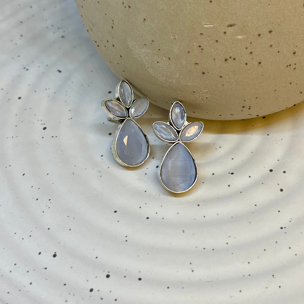 Teardrop Oxidized Earring
