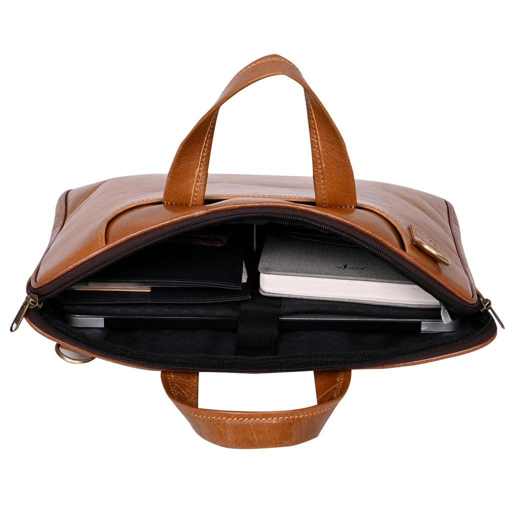 Genuine Polish Leather 15Inch Laptop Sleeve Bag - 04