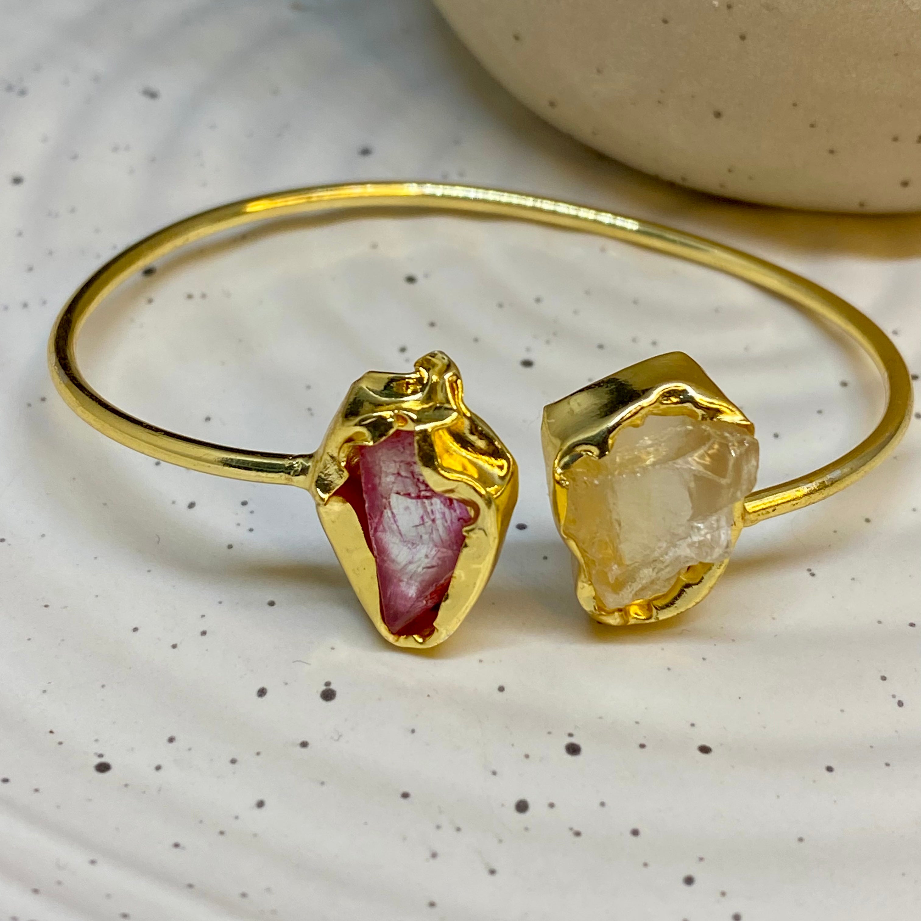 Natural Uncut Stone Bracelet