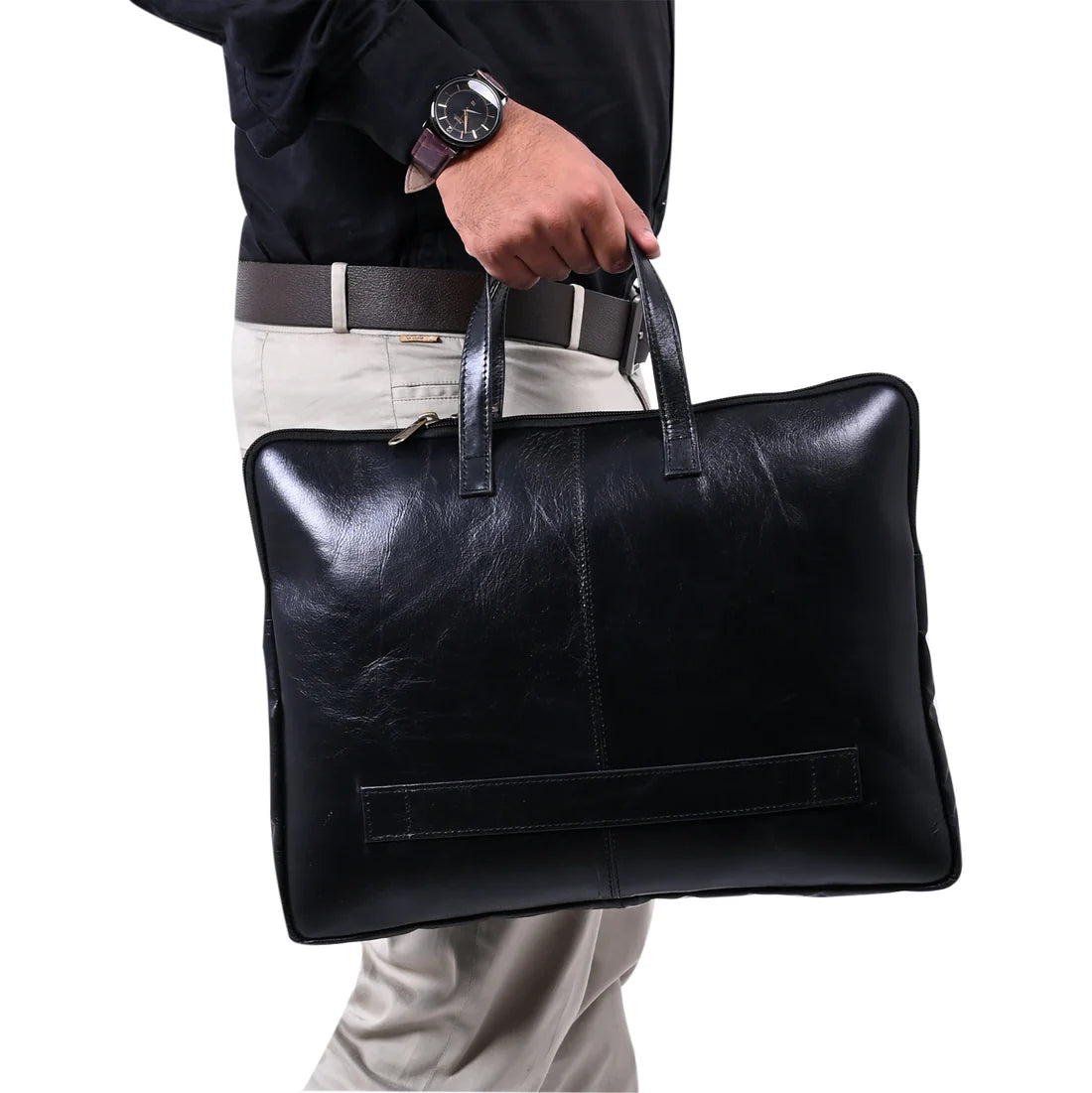 Genuine Polish Leather 15Inch Laptop Sleeve Sleek Design Bag -06