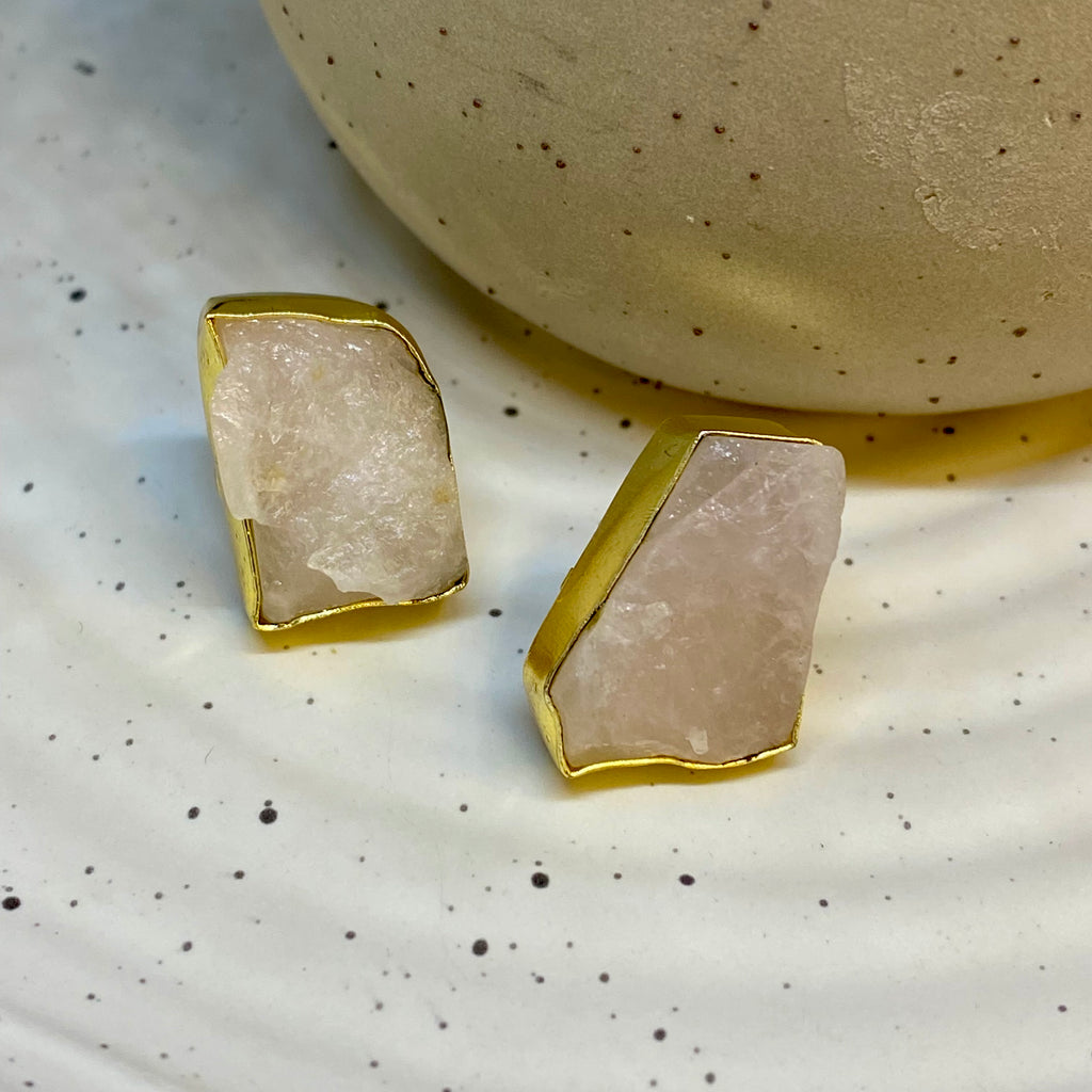 Natural Uncut Stone Stud