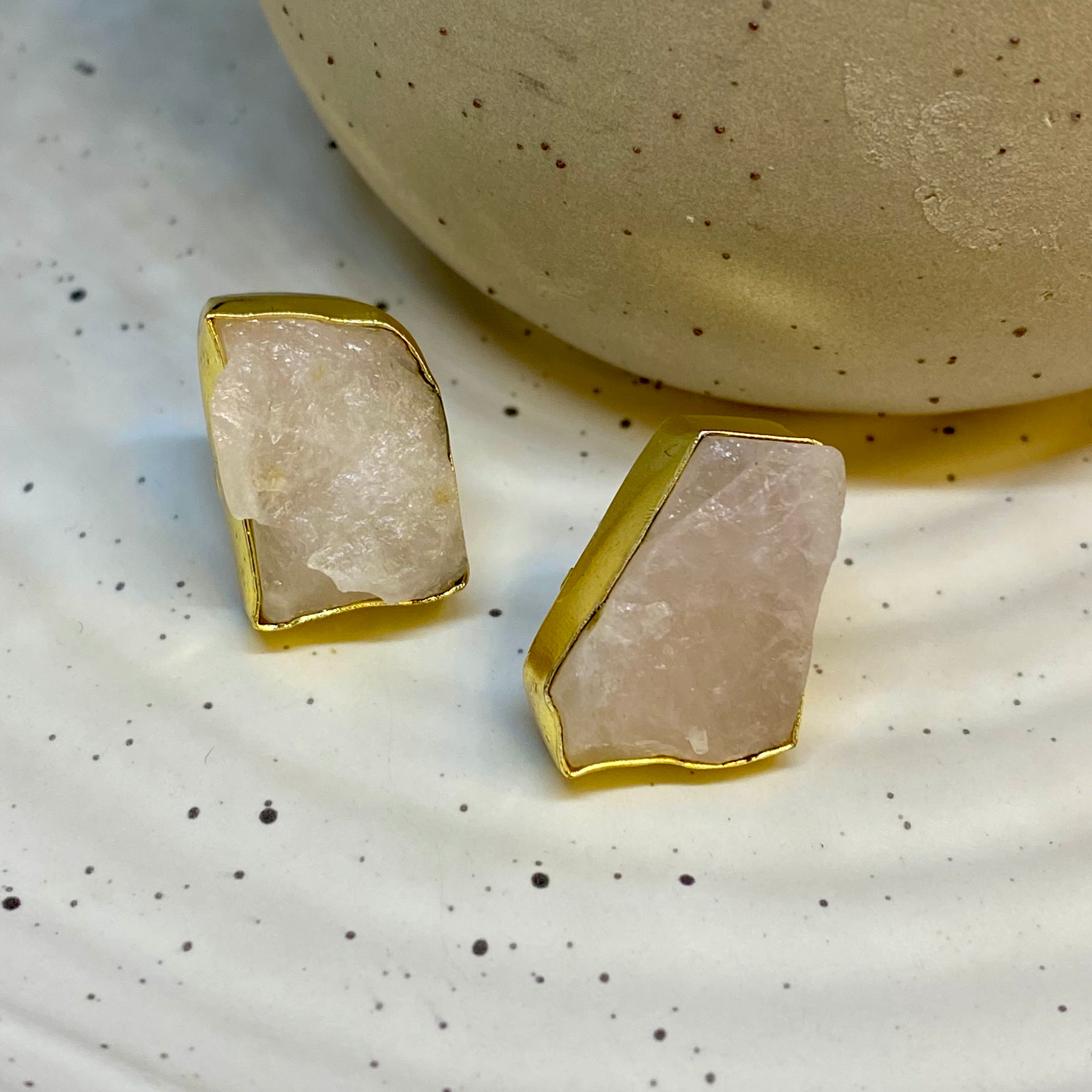 Natural Uncut Stone Stud