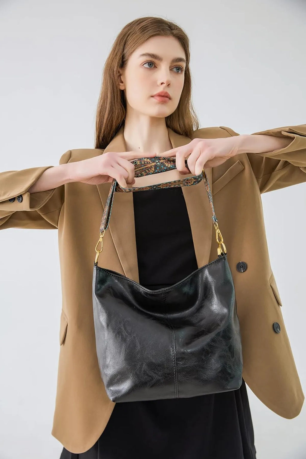 Vegan Leather Crossbody Handbag along with Sling