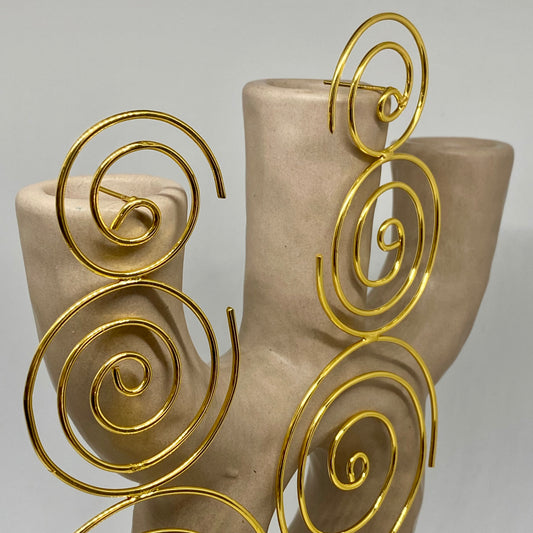 Triple Spiral Circle Earring - S123