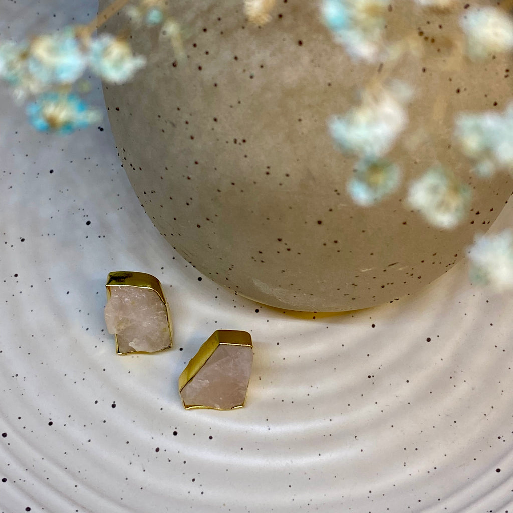 Natural Uncut Stone Stud