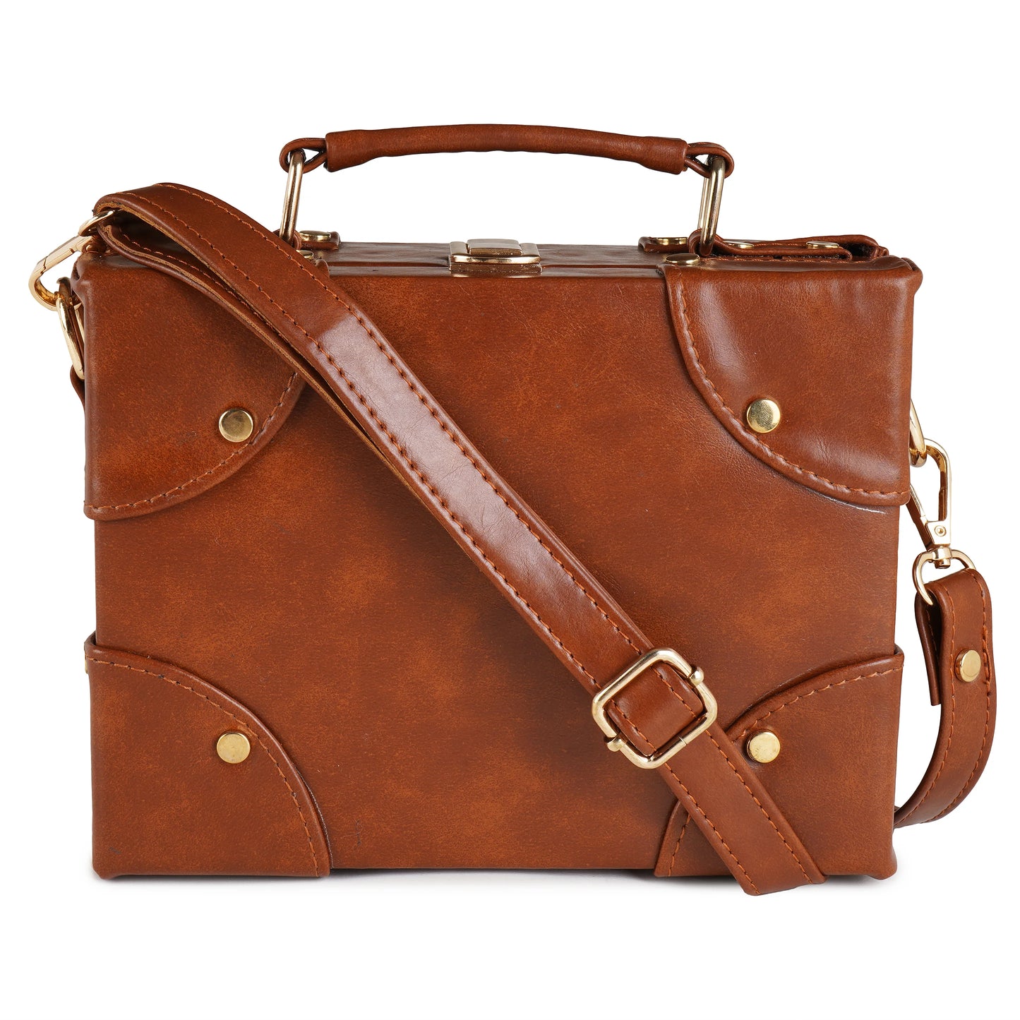 Vegan Leather Boxbag along with Sling - 08