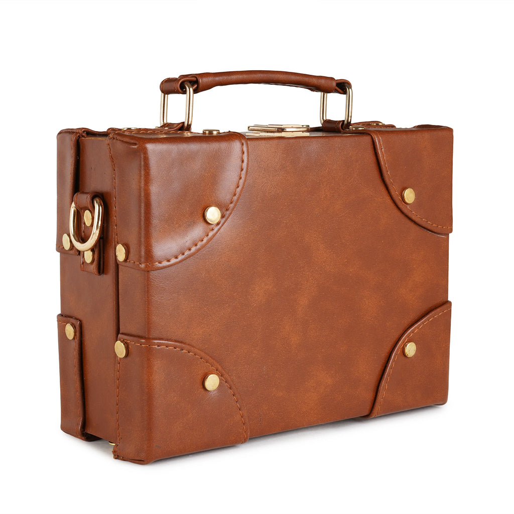 Vegan Leather Boxbag along with Sling - 08