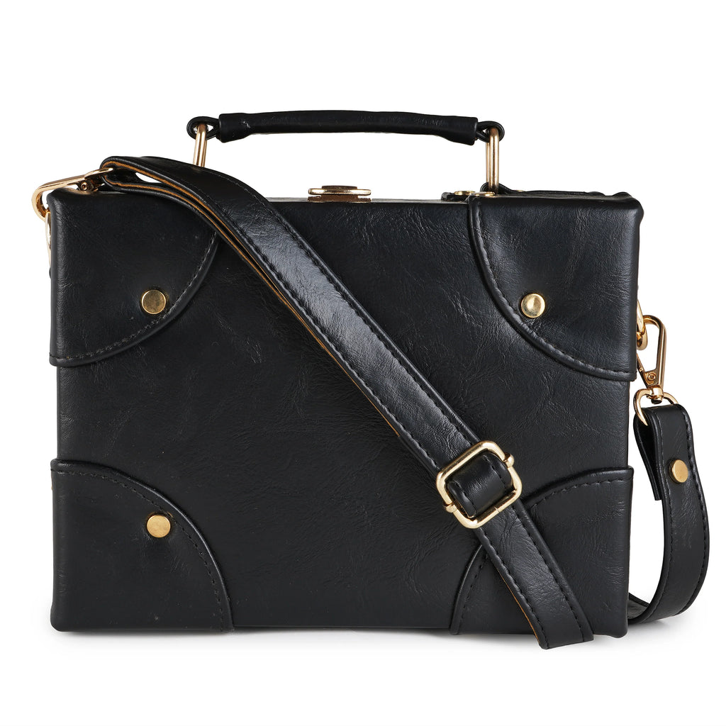 Vegan Leather Boxbag along with Sling - 06