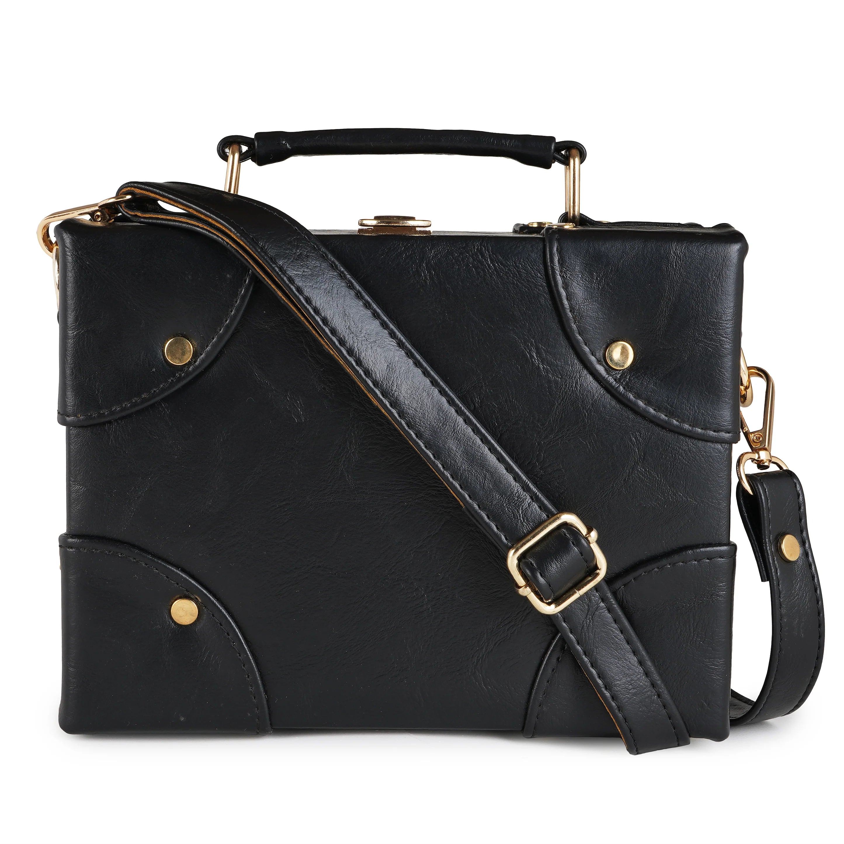 Vegan Leather Boxbag along with Sling - 06