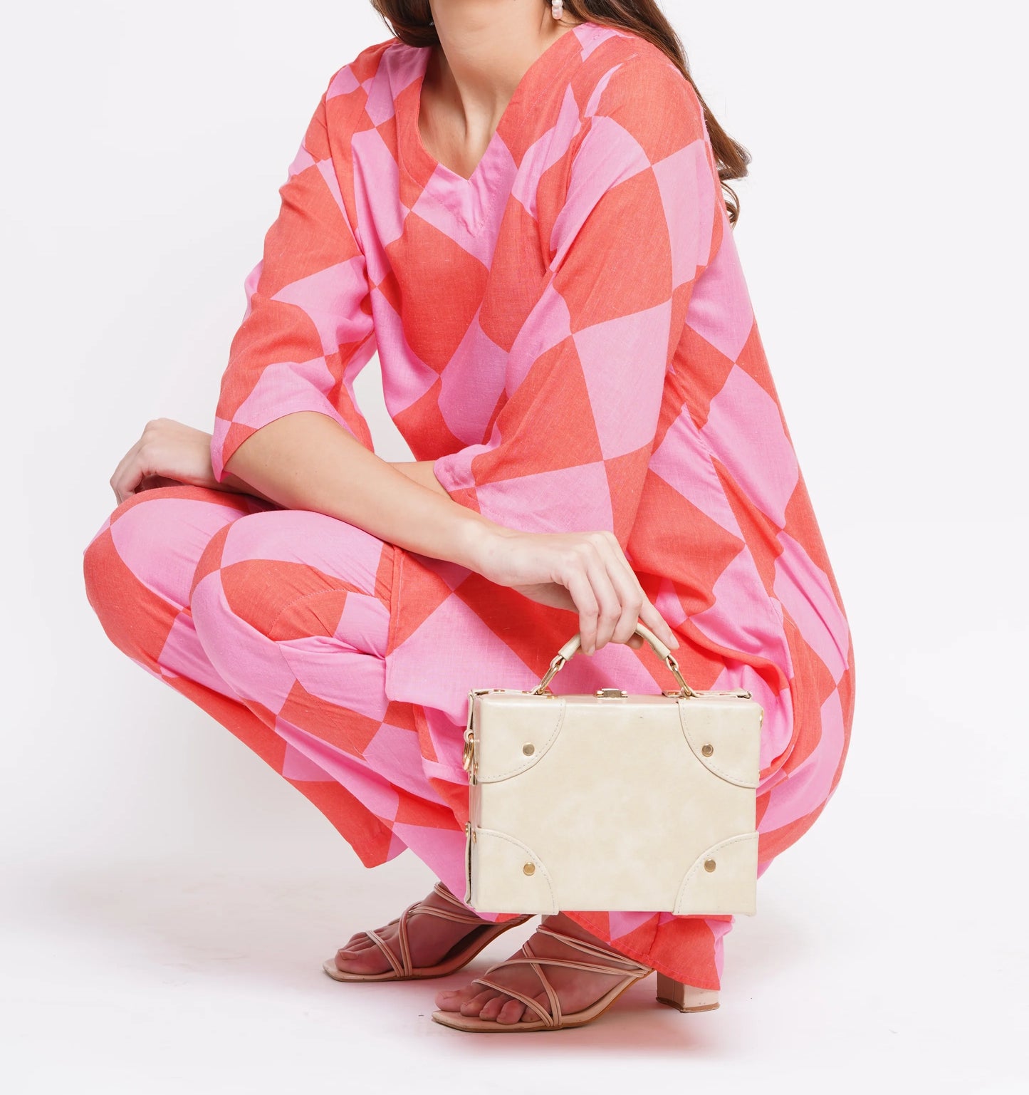 Vegan Leather Boxbag along with Sling - 07