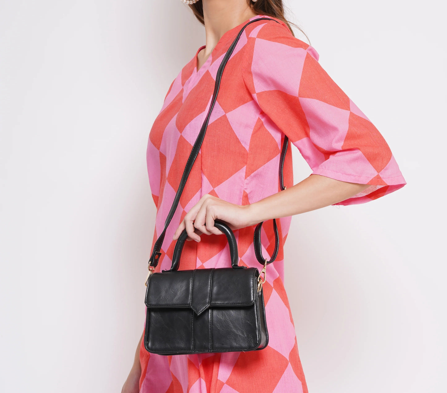 Vegan Leather Stylish & Hand Carry Chic Bag - 04