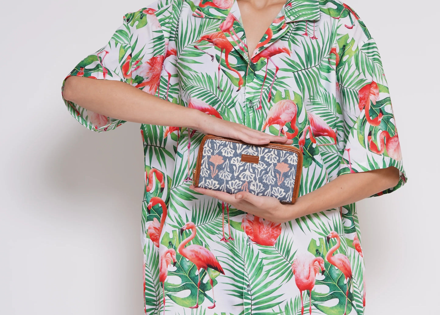 Bohemian Blue Vegan Leather Hand Clutch Wallet - 03