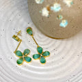 Moisanite Flower Dangling Earring