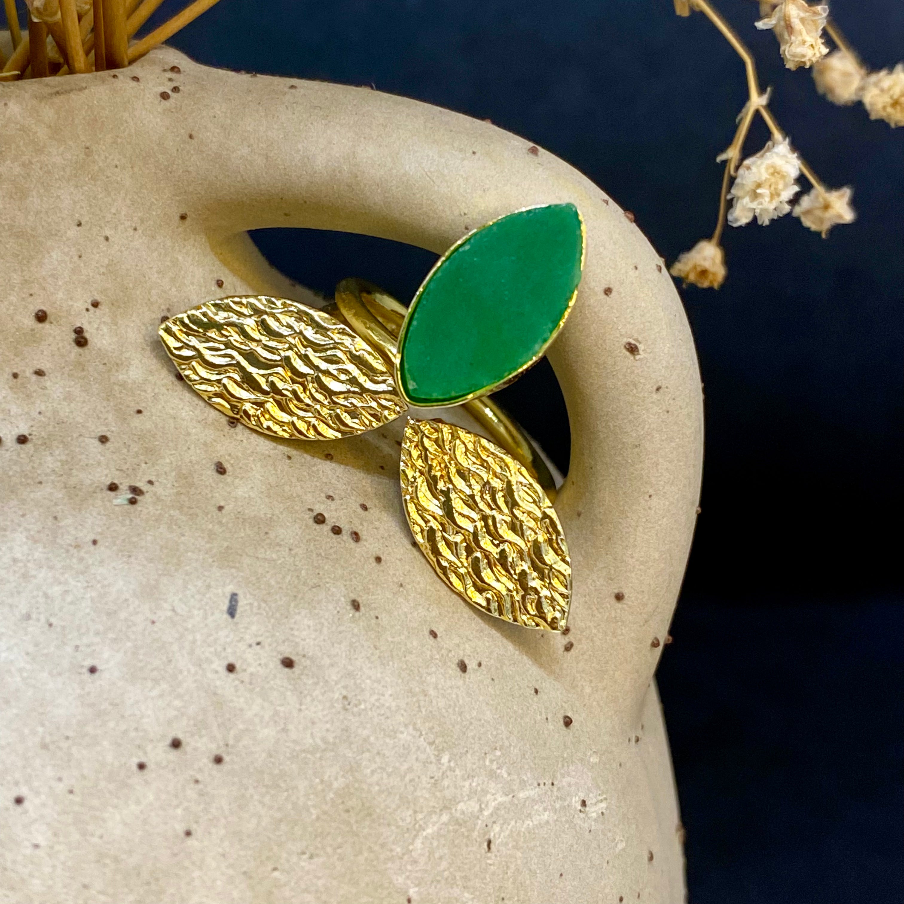 Leafy Ring - Jade