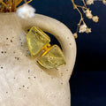 Two Uncut Stone Ring - Lemon Quartz