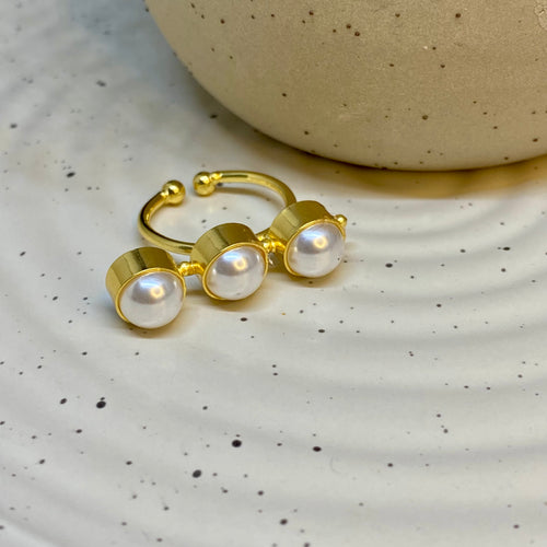 Adjustable Pearl Ring