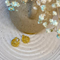 Gold Basket Earring