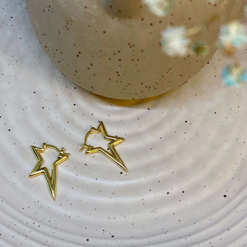 Gold Plated Star Earring