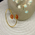 Cuff Bangle Bracelet - Carnelian