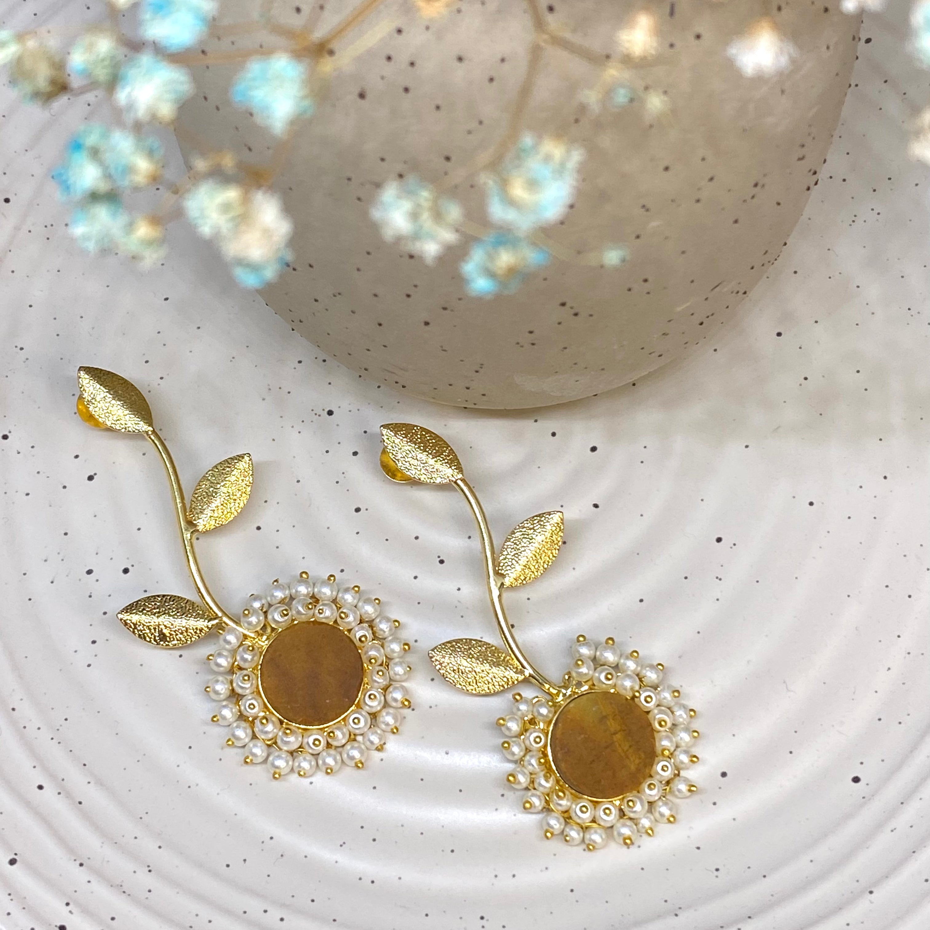 Beaded Flower Earring