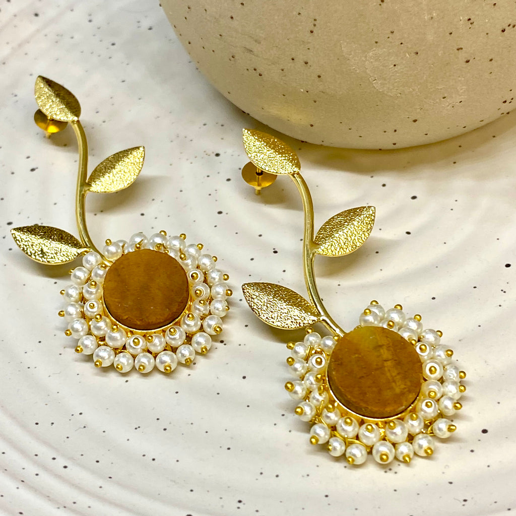 Beaded Flower Earring