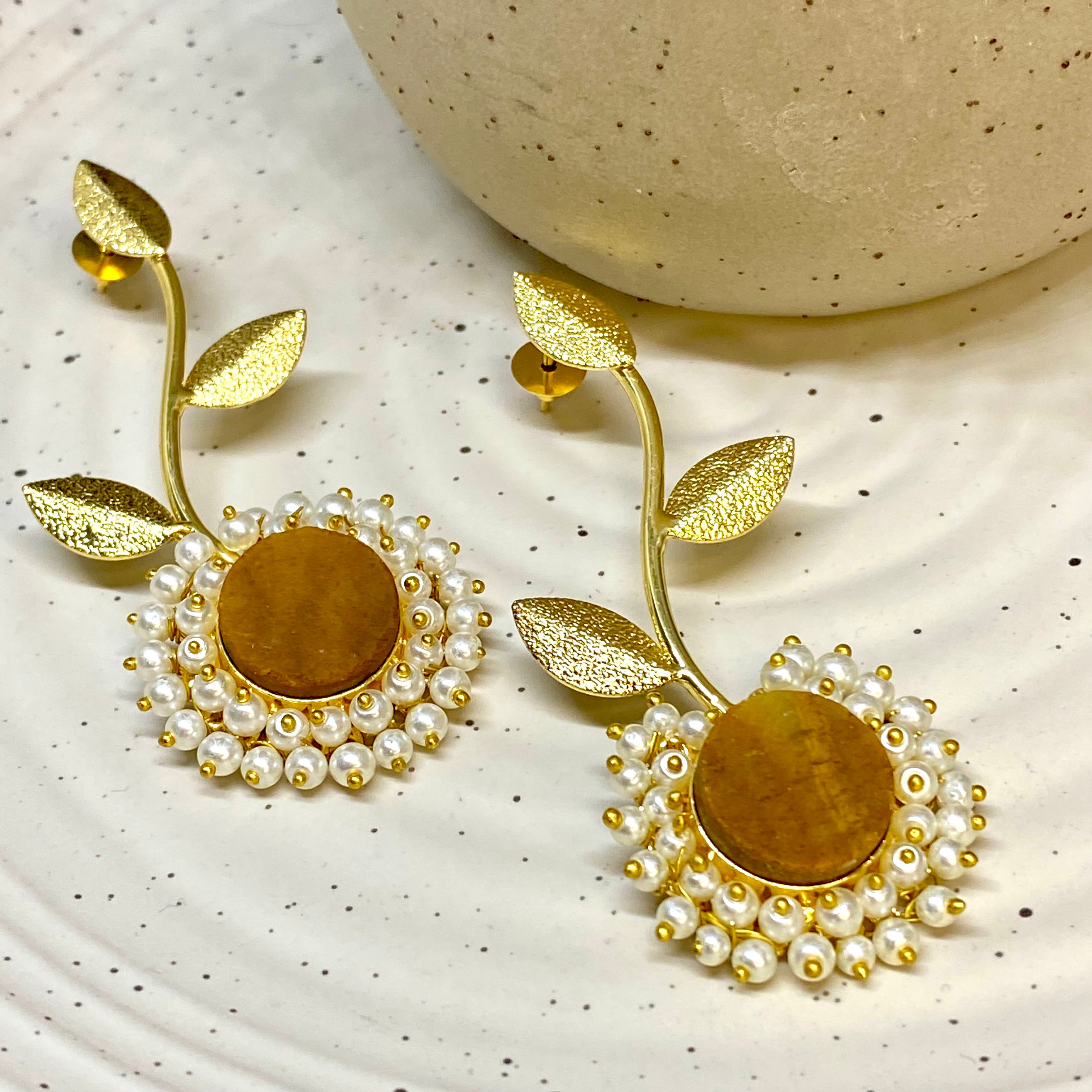 Beaded Flower Earring