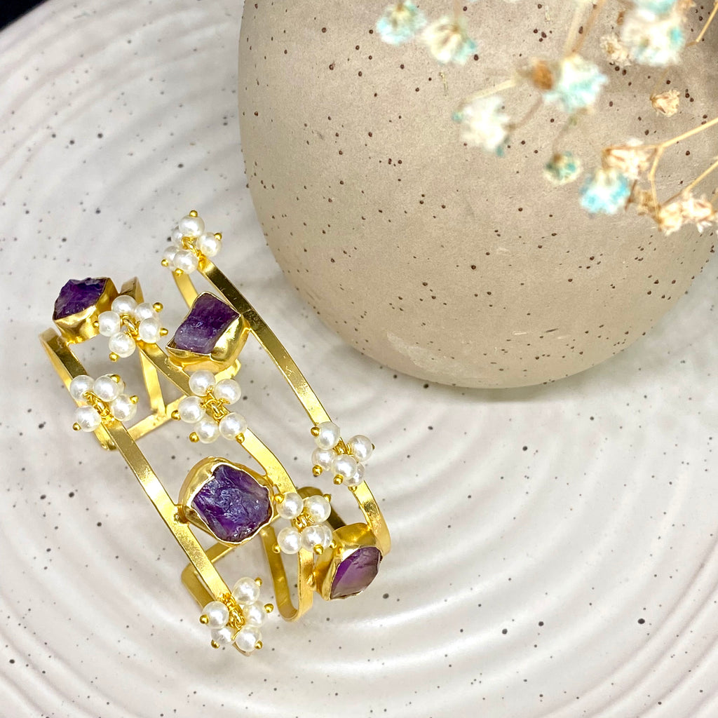 Amethyst Cuff Bracelet