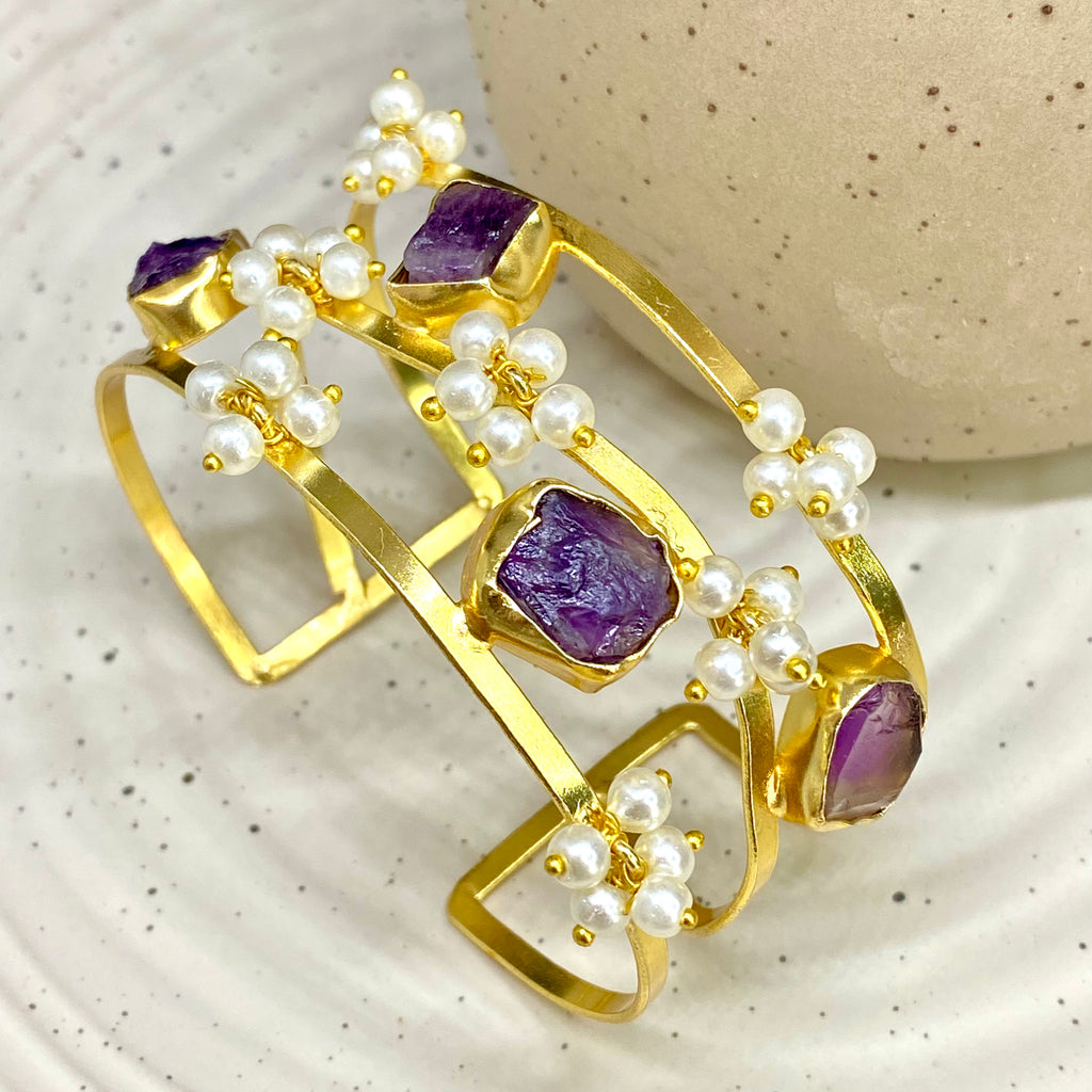 Amethyst Cuff Bracelet