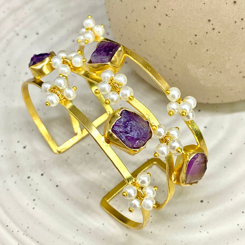 Amethyst Cuff Bracelet