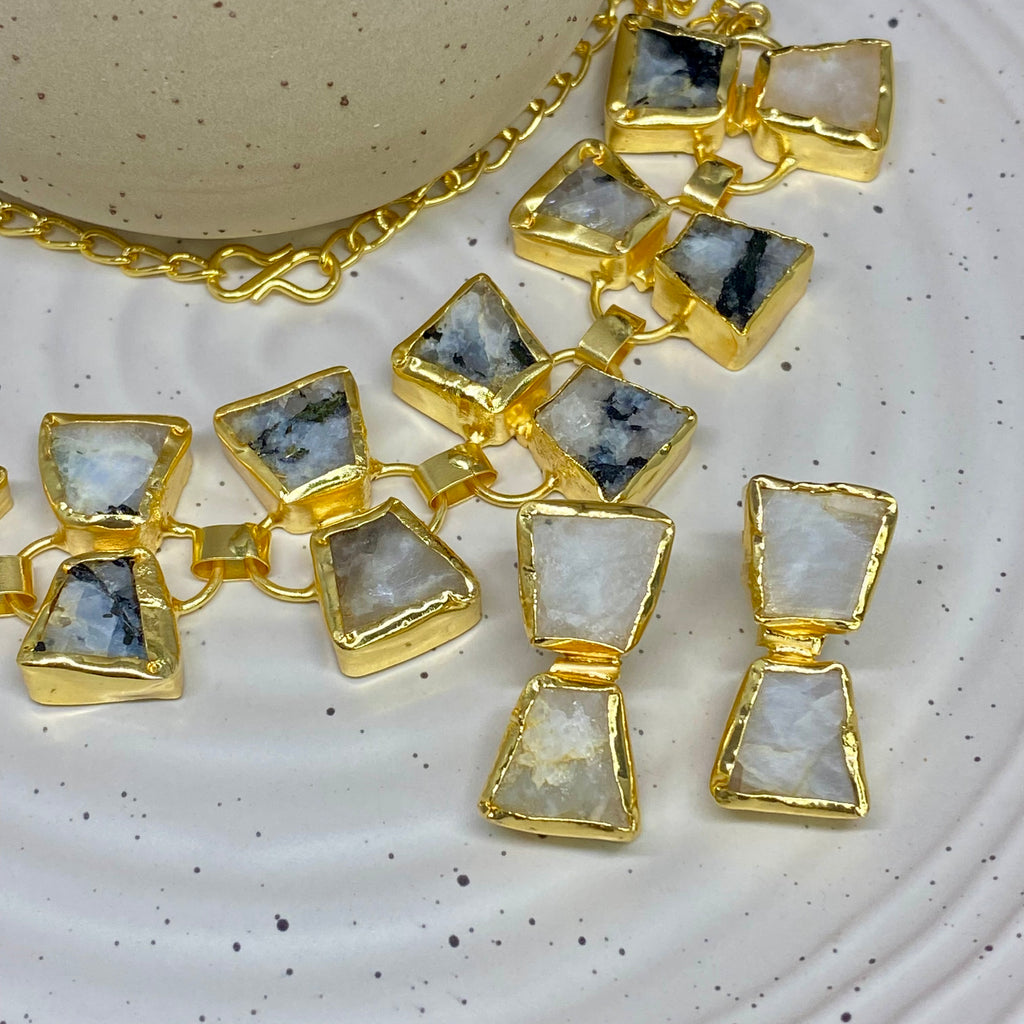 Nehara Twin RawStone Necklace Set