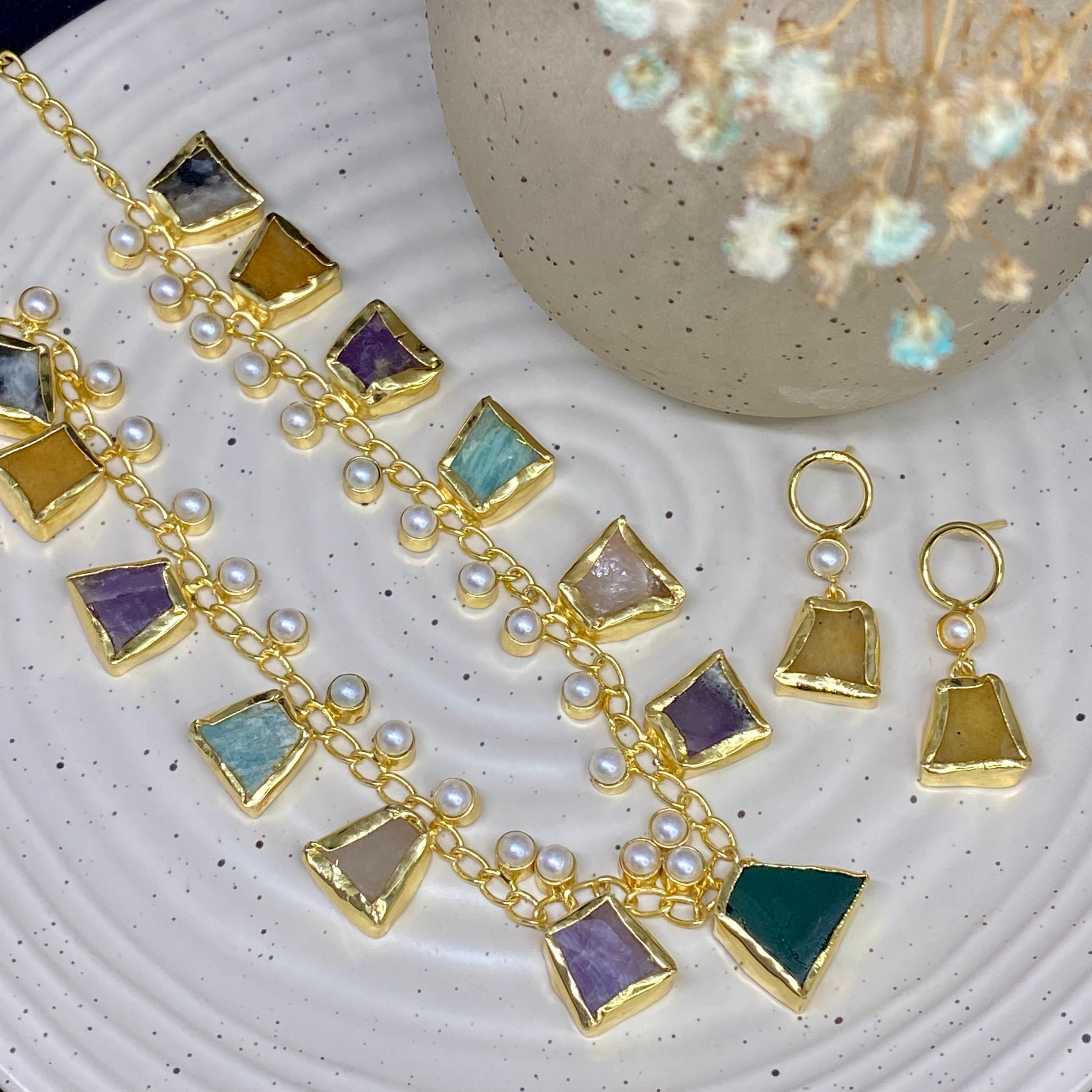 Scarlett RawStone Necklace Set