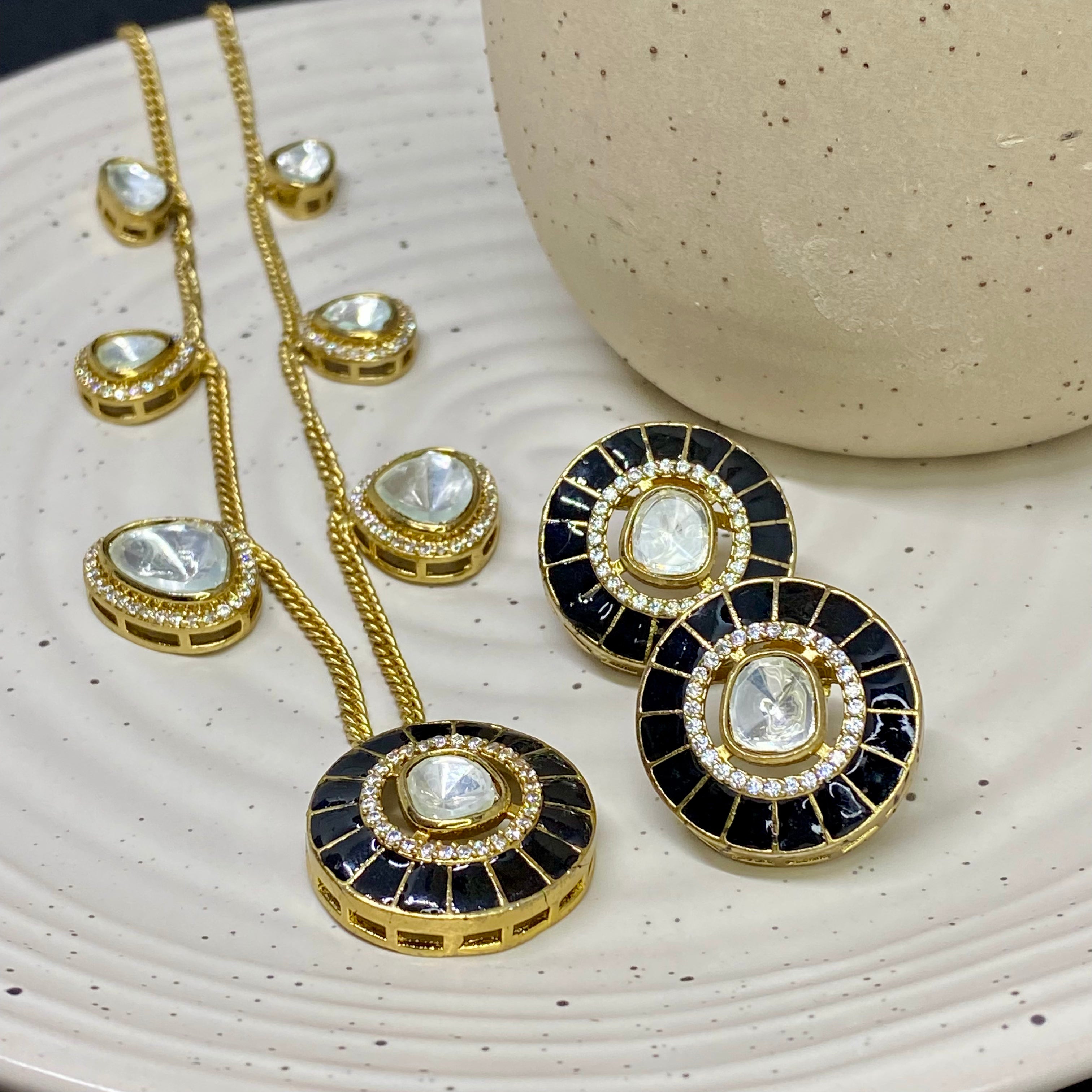 Meenakari Polkidot Necklace