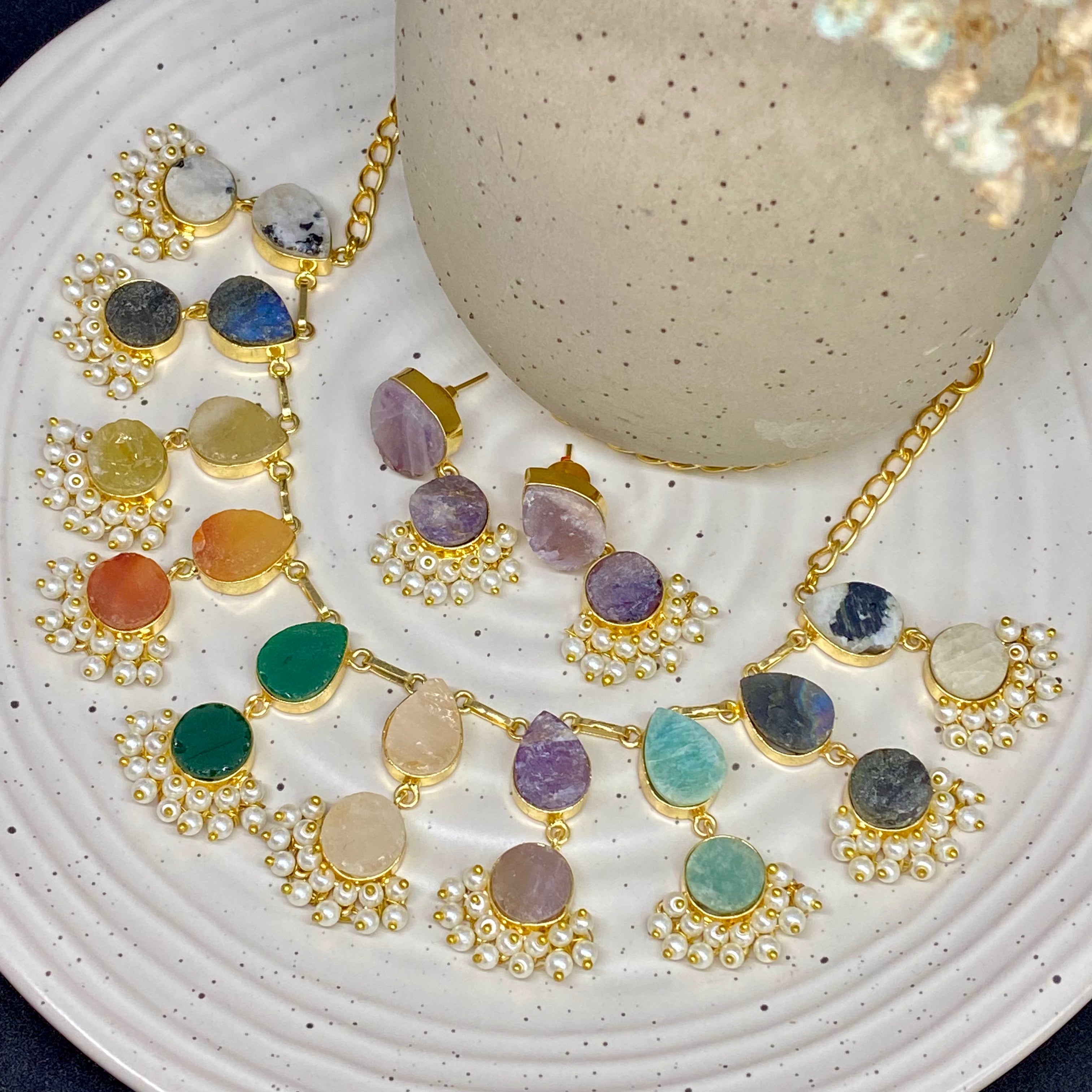 Multicolour Alessandra RawStone Necklace