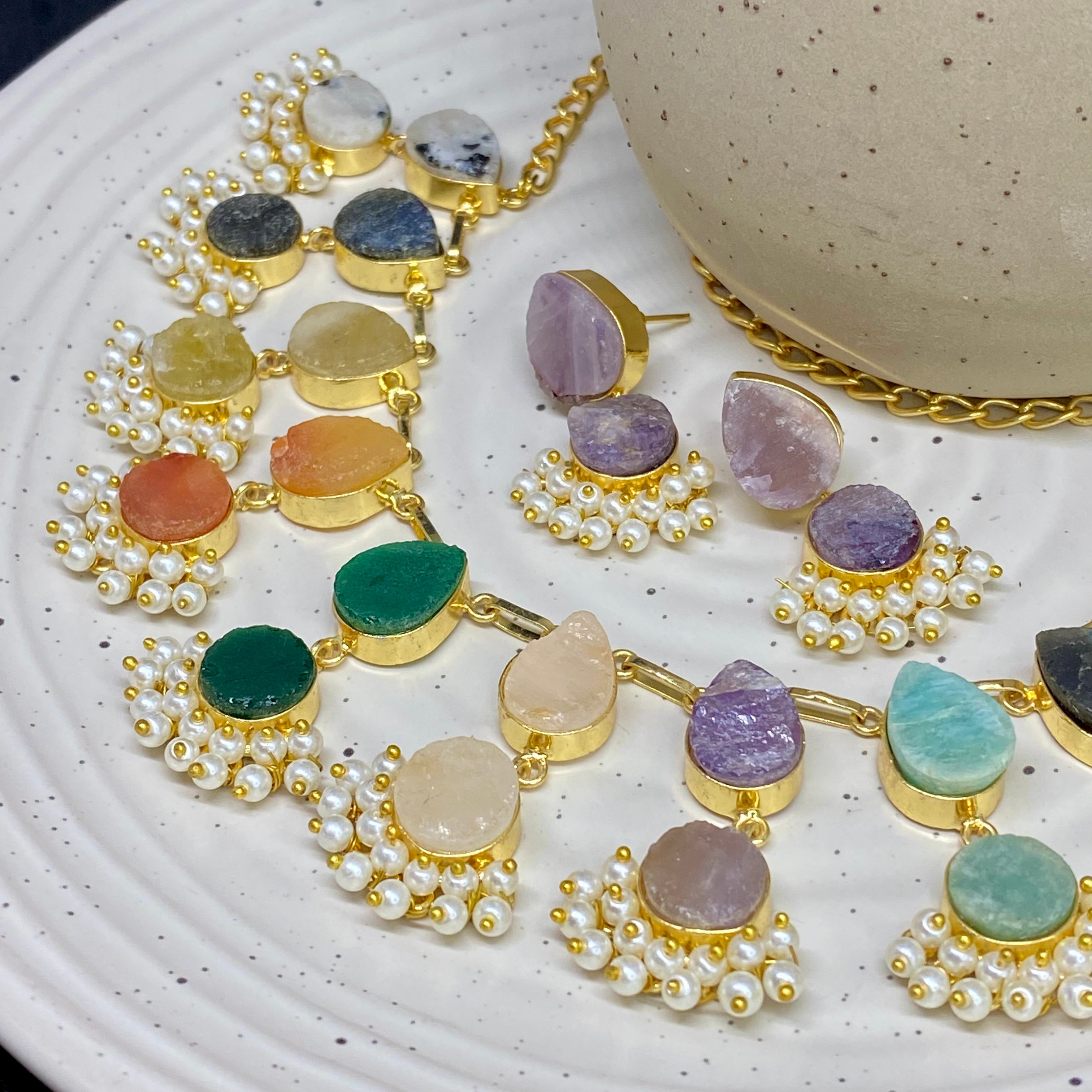 Multicolour Alessandra RawStone Necklace