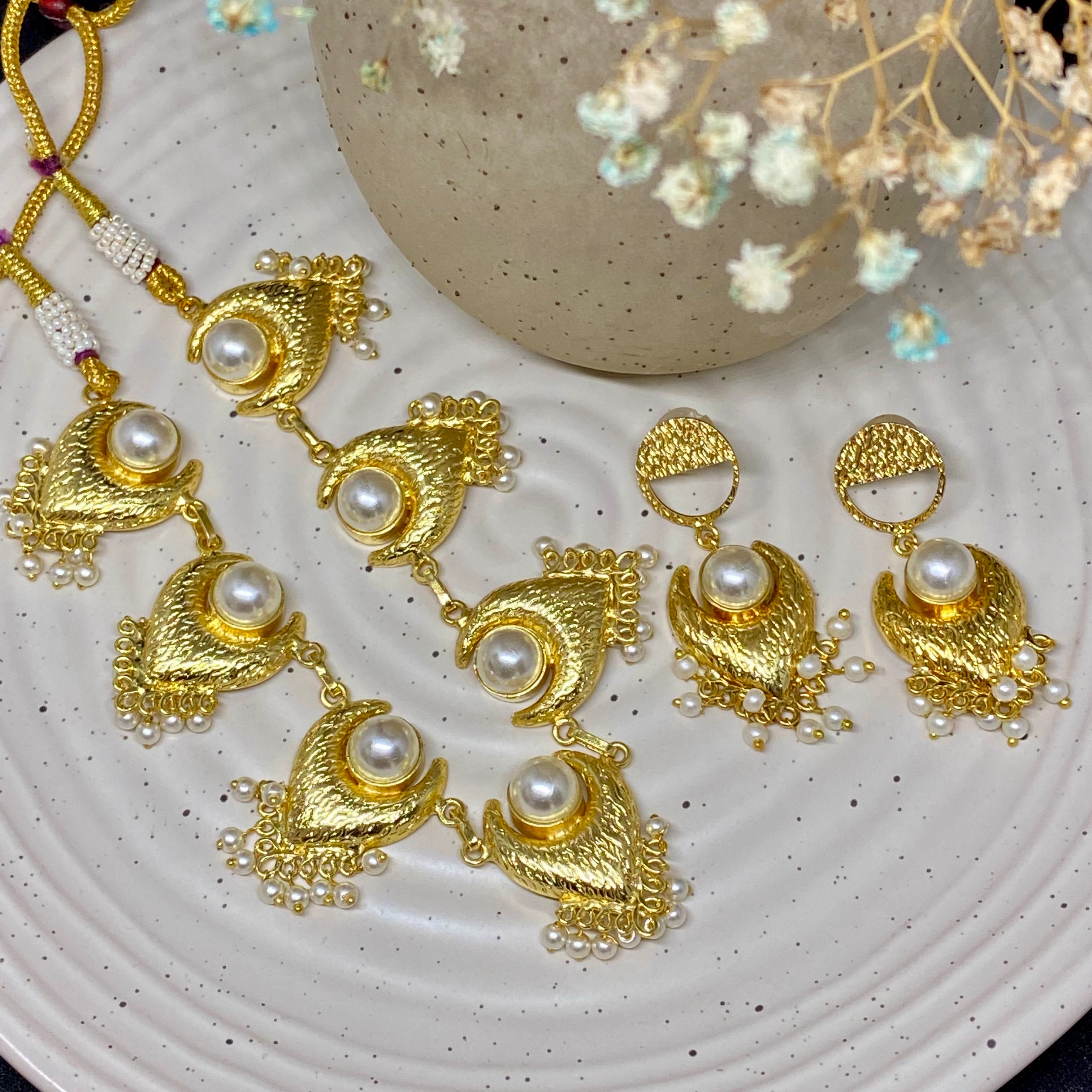 Jhumka Style Necklace Set