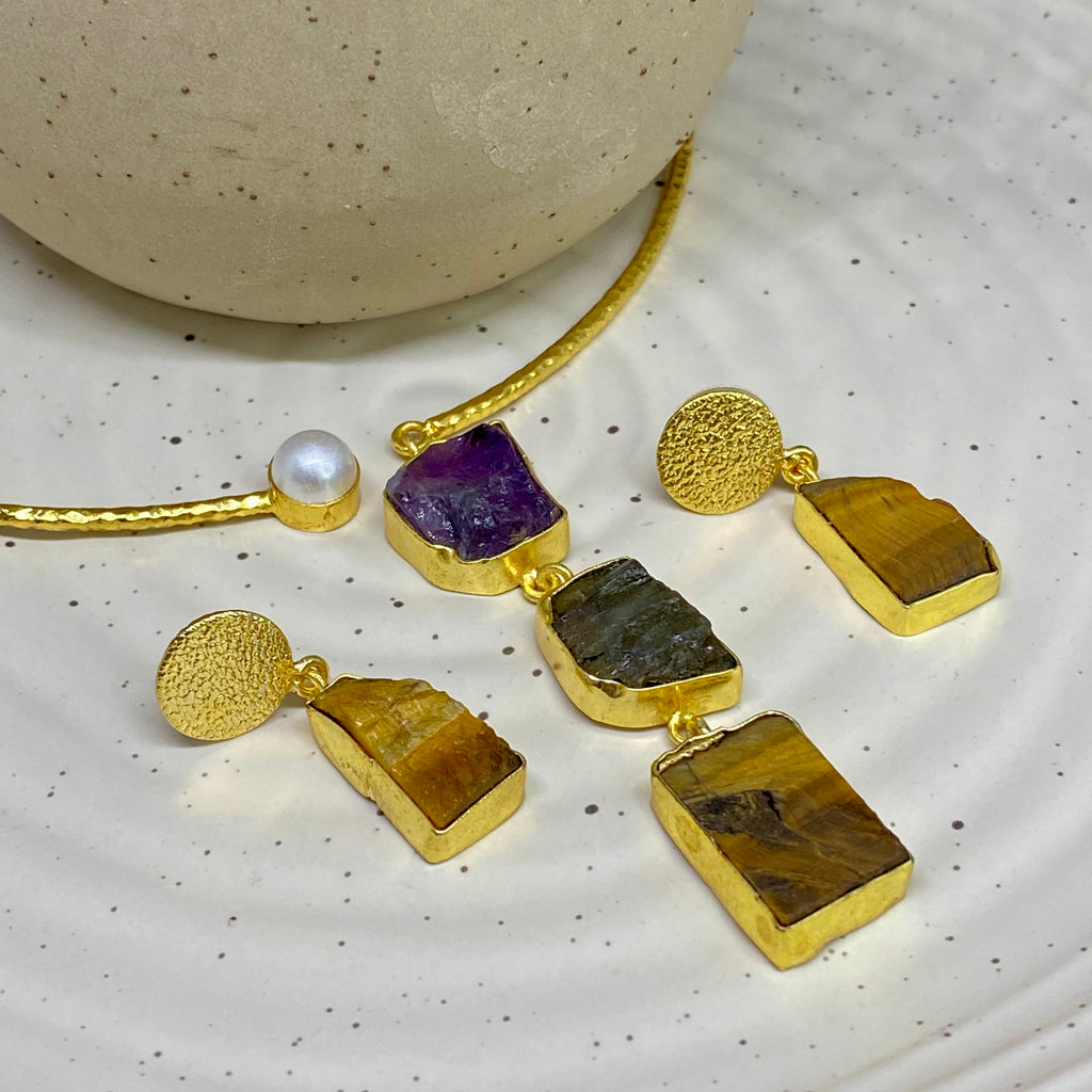 Semi-Precious Stone Necklace Set
