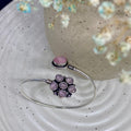 Pink/Purple Gemstone Cuff