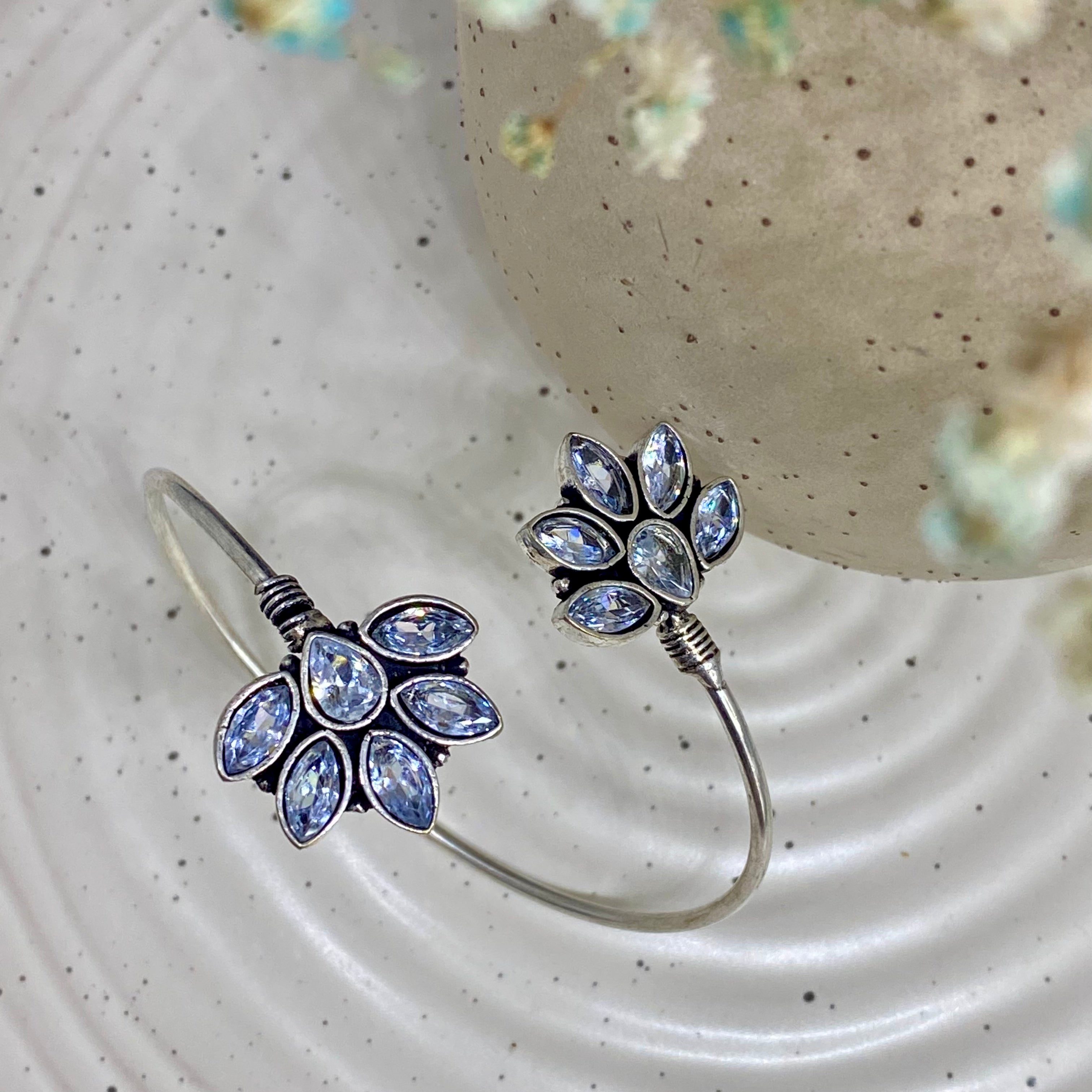 Floral Crystal Cuff