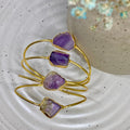 Raw Amethyst Gemstone Cuff