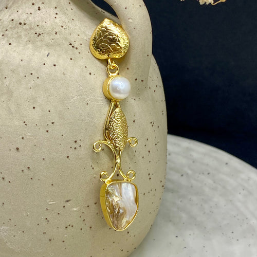 Baroque Pearl Drop Earring