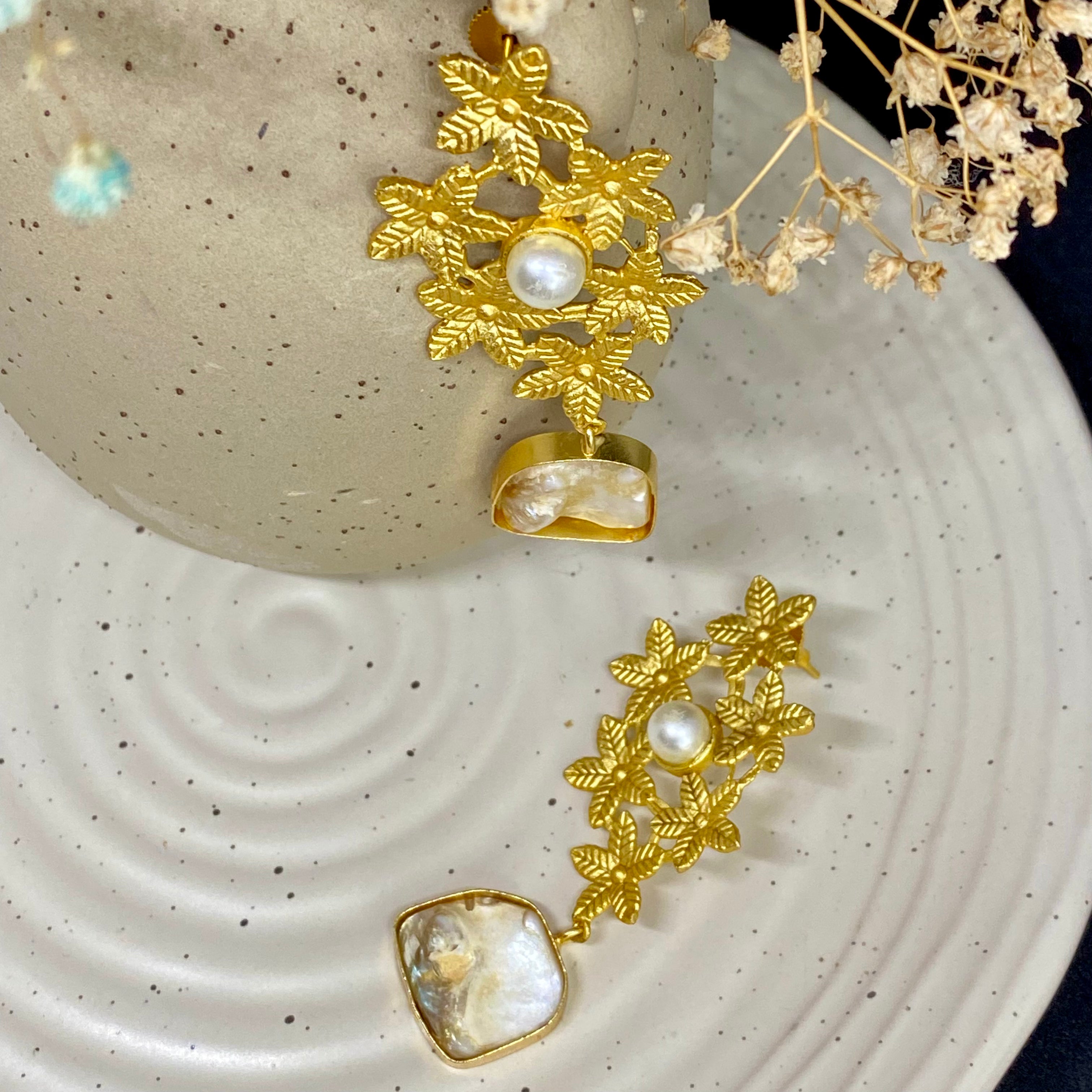 Floral Baroque Pearl Drop