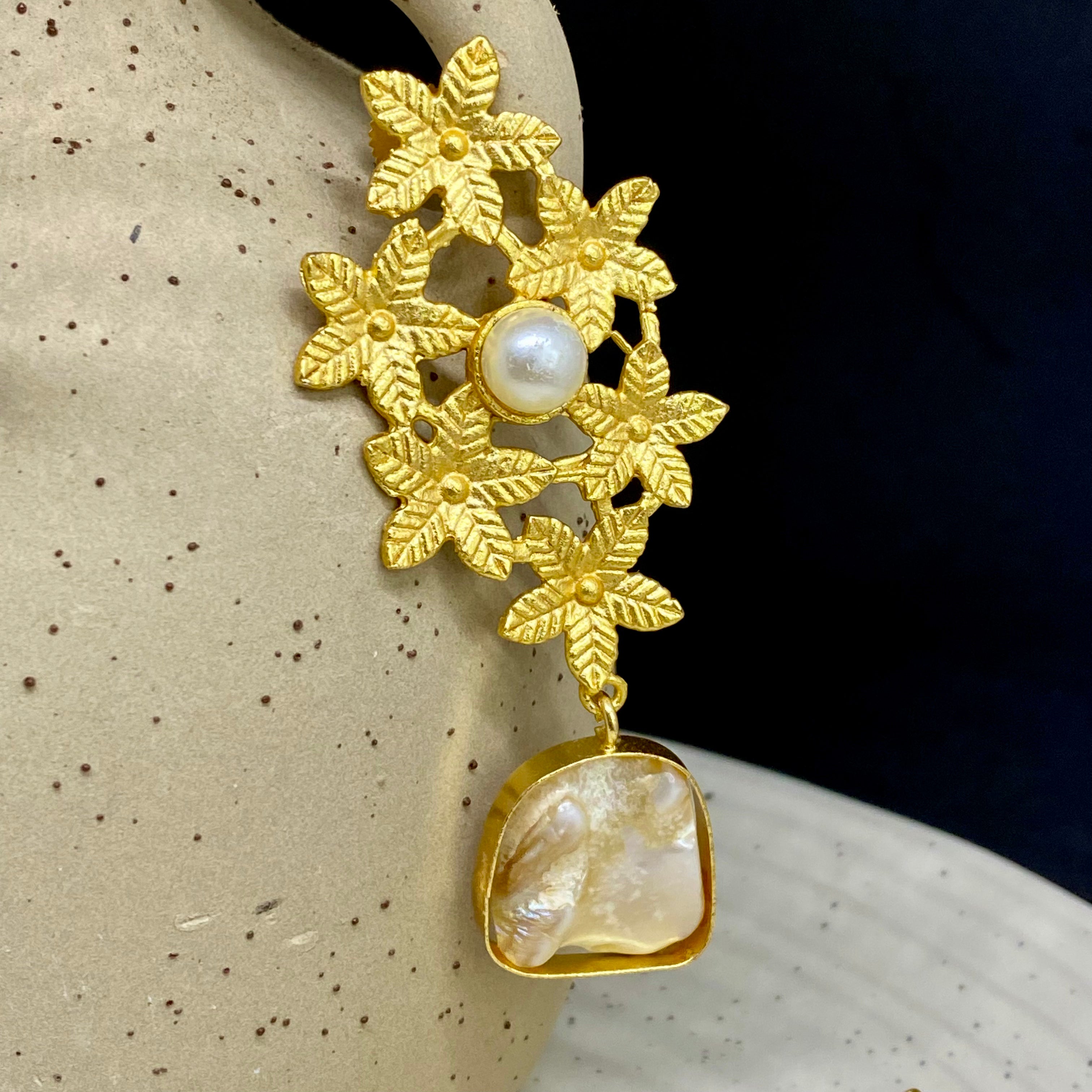 Floral Baroque Pearl Drop