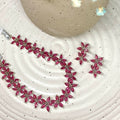 Floral American Diamond Necklace Set