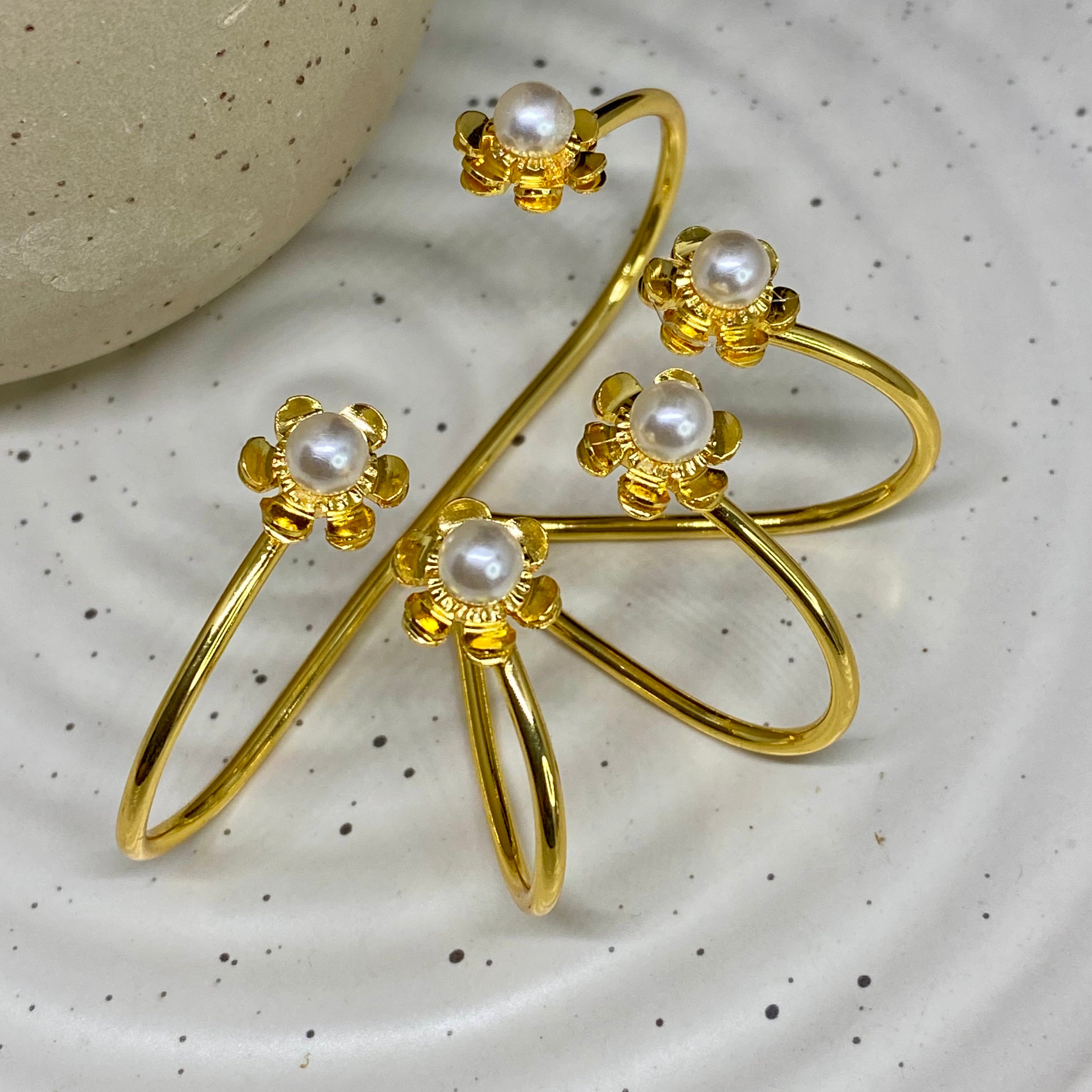 Hand Palm Ring Bracelet - Gold