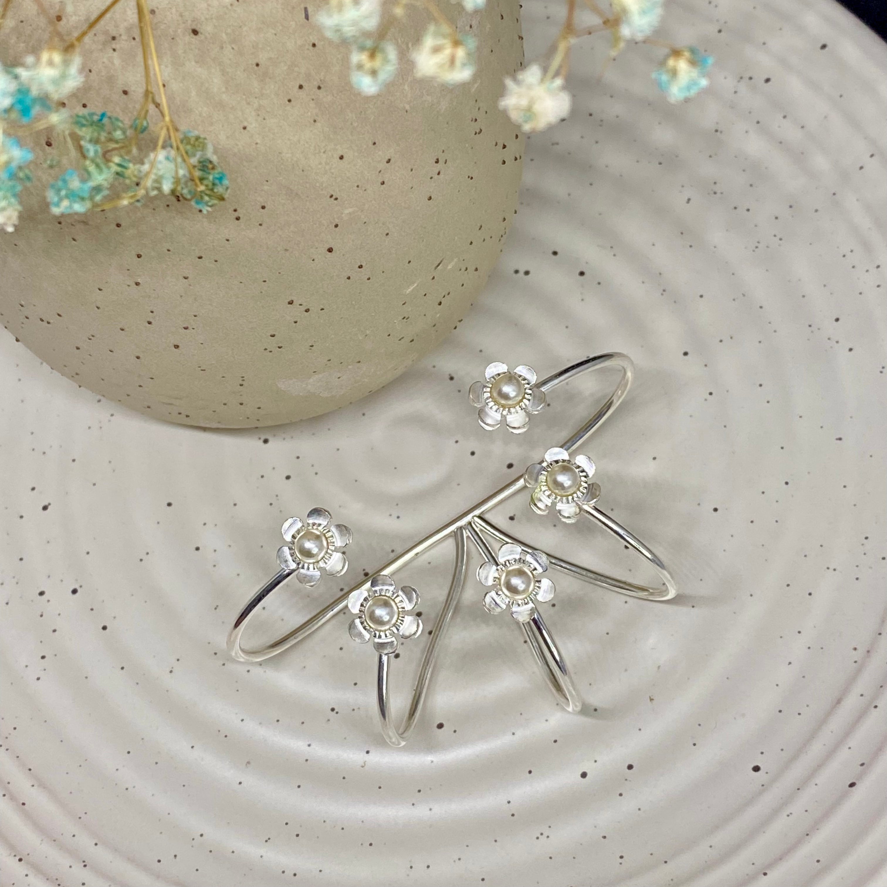 Hand Palm Ring Bracelet - Silver